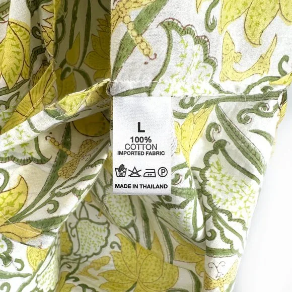 [relisted] Erica Wilson Yellow White & Green Floral Loose Fit Mini Dress - Picture 5 of 6